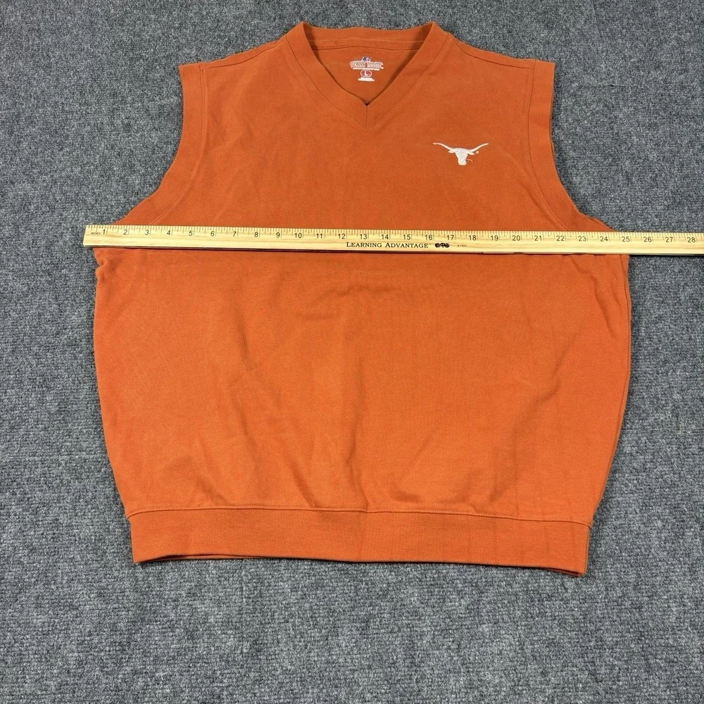 University Of Texas Longhorns UT Sz L Orange Logo Vest Mens NCAA Football